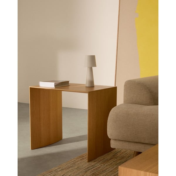 Tárolóasztal tölgyfa dekorral 40x55 cm Litto – Kave Home-image-2