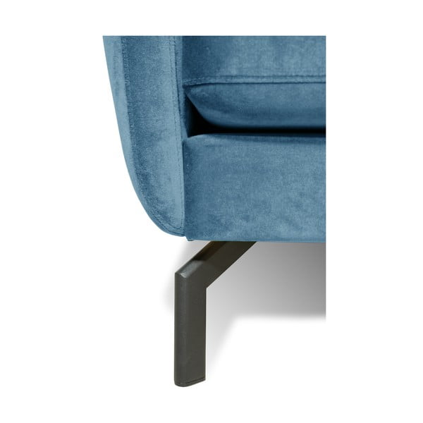 Magic kék bársony sarokkkanapé, jobb oldali - Scandic-image-4