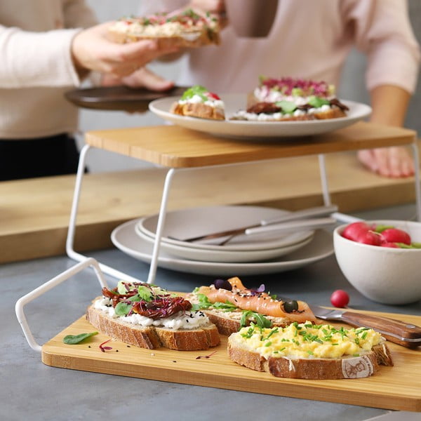 Szervírozó bambusz vágódeszka szeleteléshez 22x36 cm Online – Tescoma-image-1