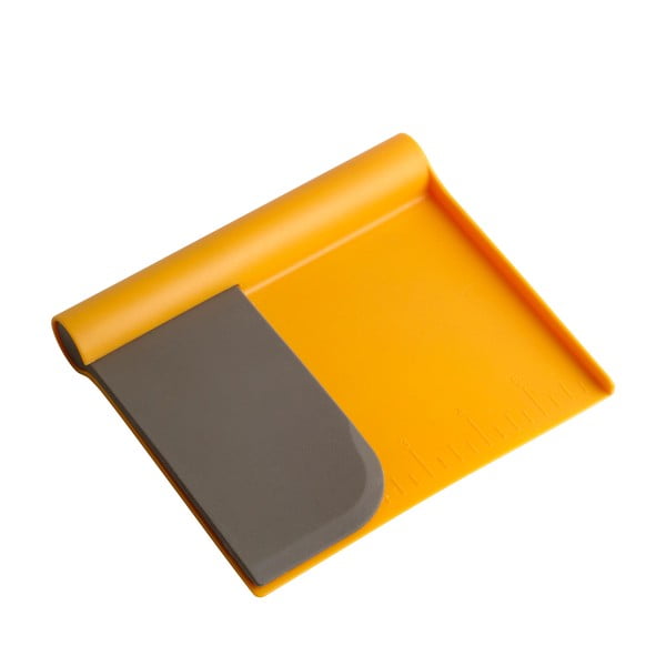Scraper narancssárga tésztavágó lap és spatula szett - Steel Function