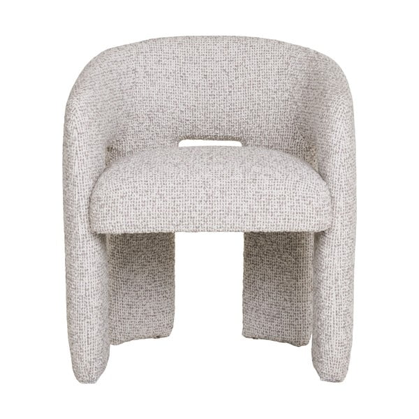 Világosszürke kárpitozott karfás étkezőfotel Monroe – House Nordic-image-3