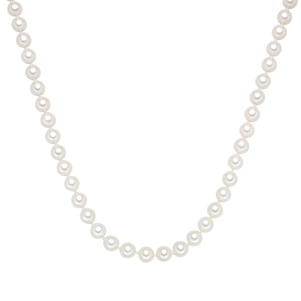 Fehér gyöngy nyaklánc, ⌀ 0,8 x hossz 45 cm - Perldesse