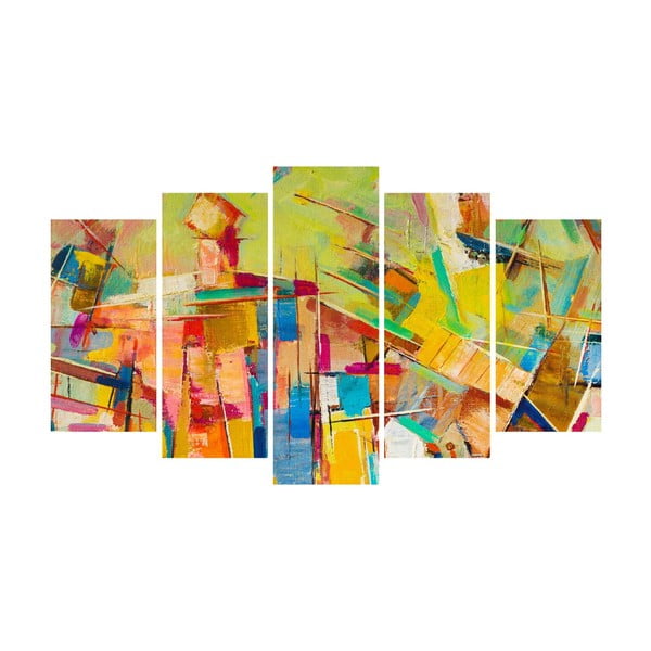 Multicolor Abstract többrészes vászonkép
