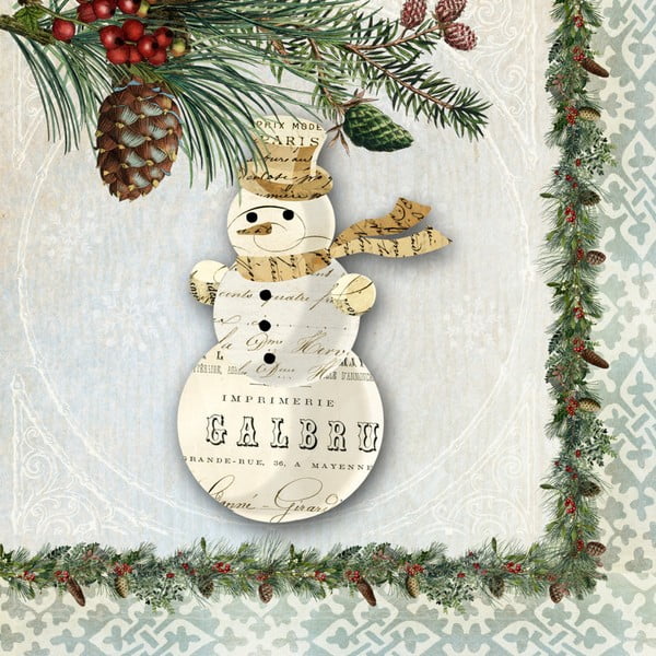 Winter Lodge Snowman 10 db-os papírszalvéta szett karácsonyi motívummal - PPD