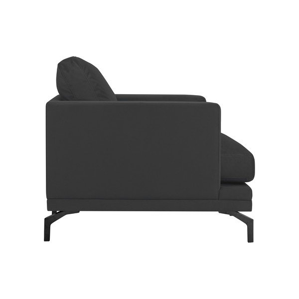 Jupiter sötétszürke fotel, fekete lábakkal - Windsor & C Sofas-image-2
