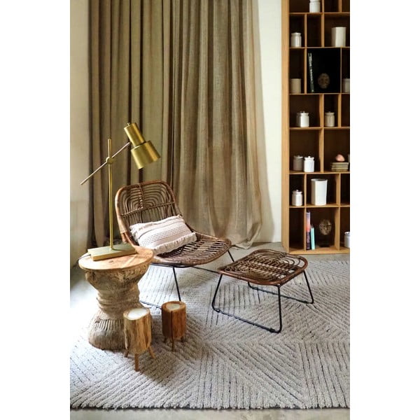 Világosbarna mosható kézi szövésű gyapjú szőnyeg 170x240 cm Golden Coffee – Lorena Canals-image-3