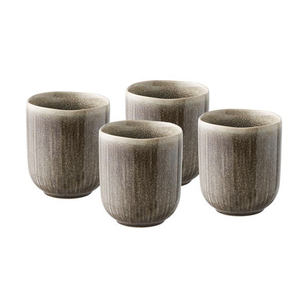 Szürkésbézs kőedény csésze szett 4 db-os 360 ml Viola – House Nordic
