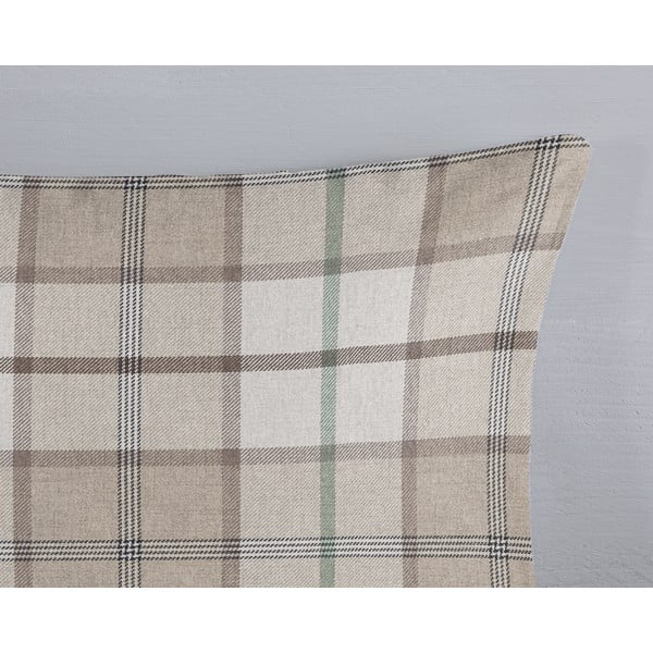 Világosbarna egyszemélyes hosszabbított flanel ágyneműhuzat 140x220 cm Bernardus – Good Morning-image-2