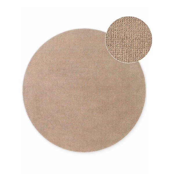 Bézs kézi szövésű gyapjú kerek szőnyeg ø 200 cm Greenwich – Ted Baker