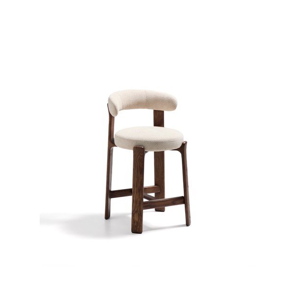 Bézs-sötét natúr színű kőrisfa bárszék (ülésmagasság 65 cm) Granite – Kave Home