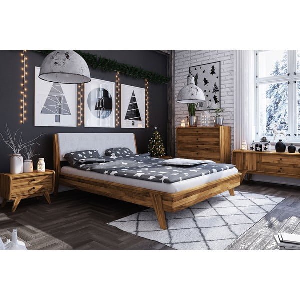 Tölgyfa franciaágy 200x200 cm Retro 1 - The Beds-image-3