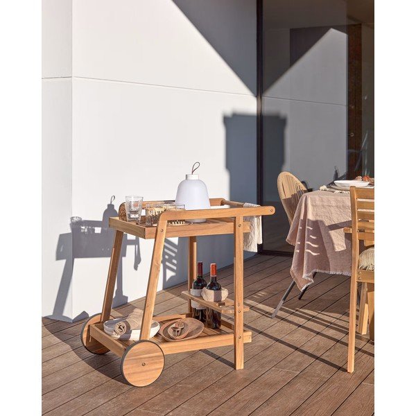 Akácfa zsúrkocsi 55x73 cm Felisa – Kave Home-image-1