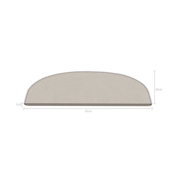 Krémszínű lépcsőszőnyeg szett 16 db-os 20x65 cm Plain Color – Vitaus-image-2