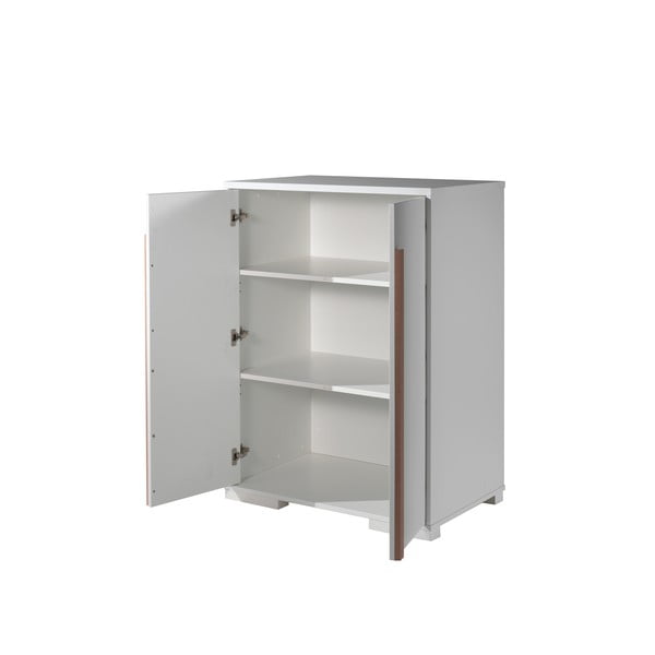 London fehér gyerek ruhásszekrény magasított ágy alá - Vipack-image-2