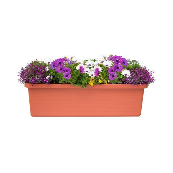 Berberis TRIO terrakotta színű önöntöző virágláda, 72 l - Plastia-image-1