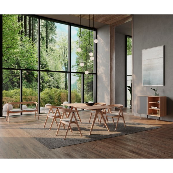 Fekete-barna tölgyfa étkezőszék Ava – Gazzda-image-1