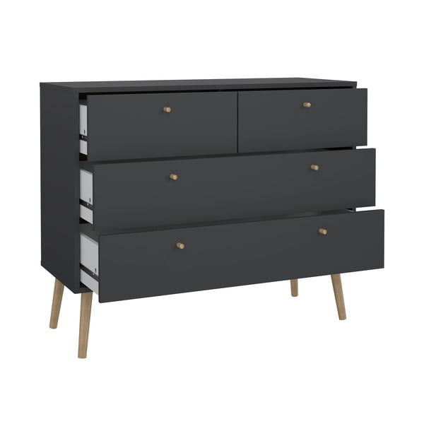 Antracitszürke alacsony komód 99x82 cm Bodo – Tvilum-image-3