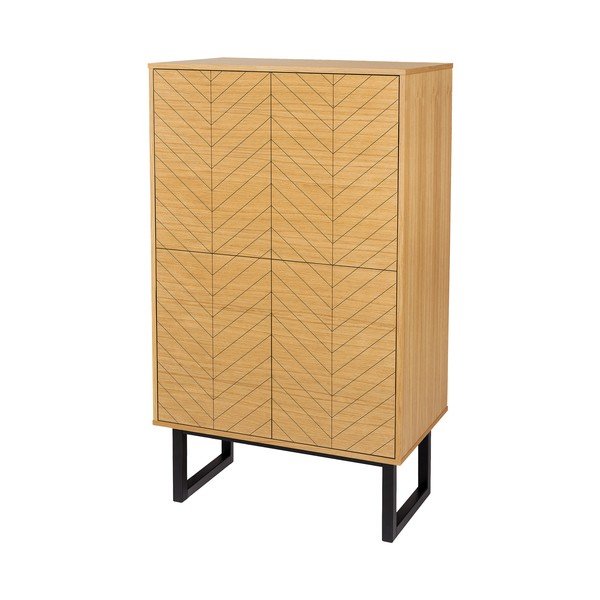 Camden Herringbone komód tölgyfa dekorral - Woodman-image-2