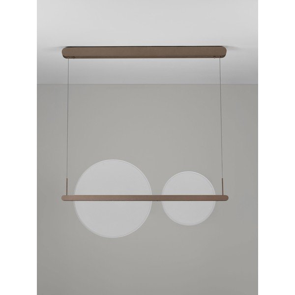 Barna alumínium LED dimmelhető függőlámpa akrilüveg búrával Noah – Nova Luce-image-3