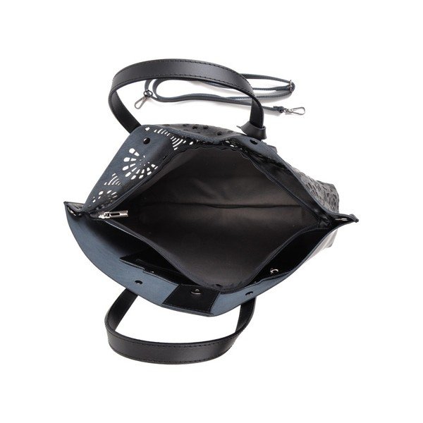 Lulia fekete bőr kézitáska - Mangotti Bags-image-2