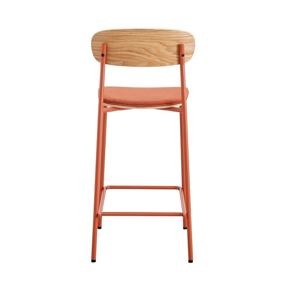 Piros-natúr színű bárszék szett 2 db-os (ülésmagasság 66 cm) Adriana – Marckeric-image-3