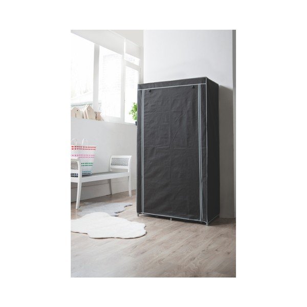 Wardrobe Organized fekete textil gardróbszekrény - Compactor-image-1
