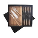 Ezüstszínű-natúr színű rozsdamentes acél evőeszköz készlet 15 db-os – Orion