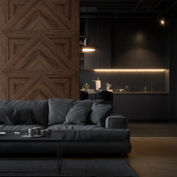 Textil akusztikus panel szett 2 db-os 60x60 cm Medium Timber II – Styler-image-2