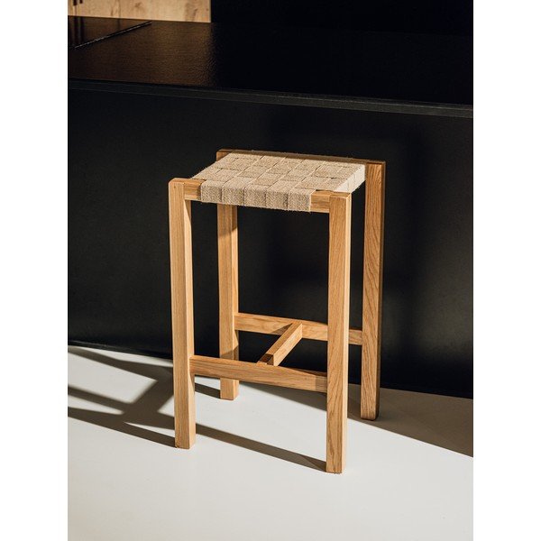 Natúr színű tölgyfa bárszék (ülésmagasság 68 cm) Toli – noo.ma-image-1