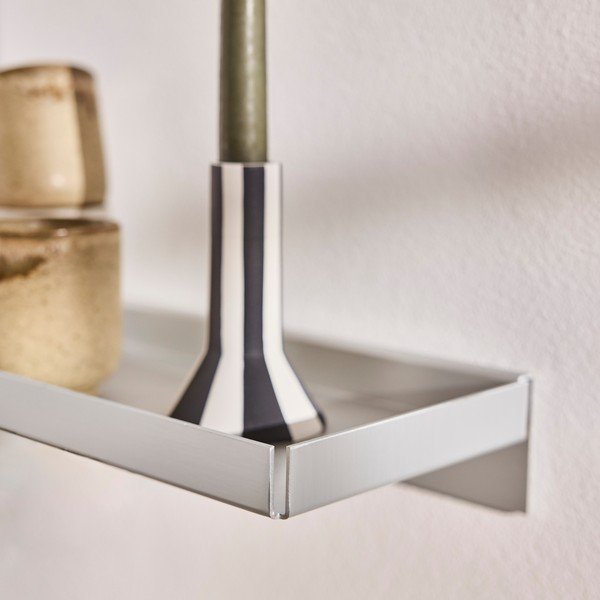 Ezüstszínű fém fali polc 50 cm Bakku – OYOY Living Design-image-1