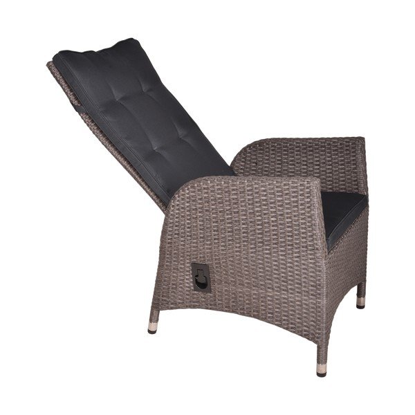 Sötétszürke műrattan kerti fotel Braga – Garden Pleasure-image-2