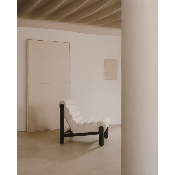 Fehér buklé fotel Magira – Kave Home-image-1