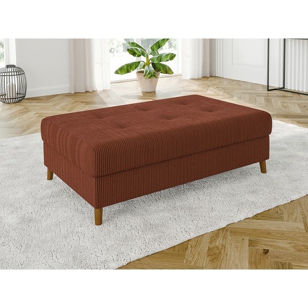 Téglavörös kordbársony lábtartó Ariella – Ropez-image-1