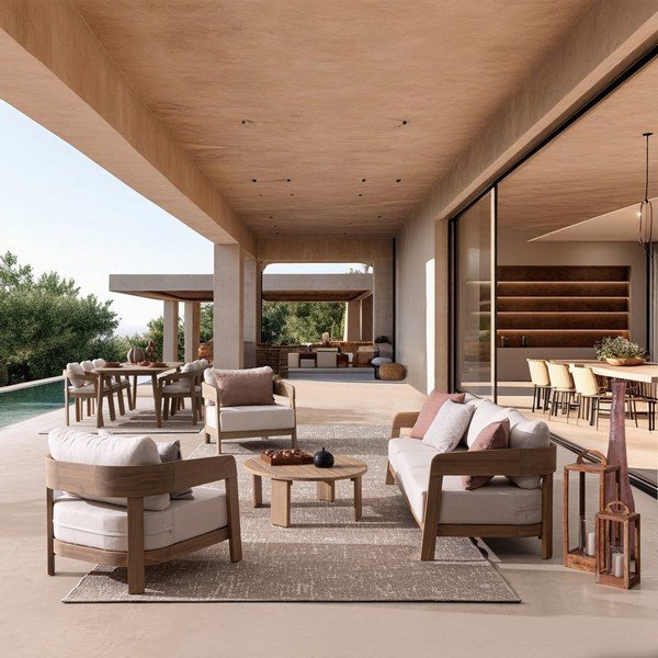 Natúr színű tömörfa kerti fotel Pablo – Bizzotto-image-1