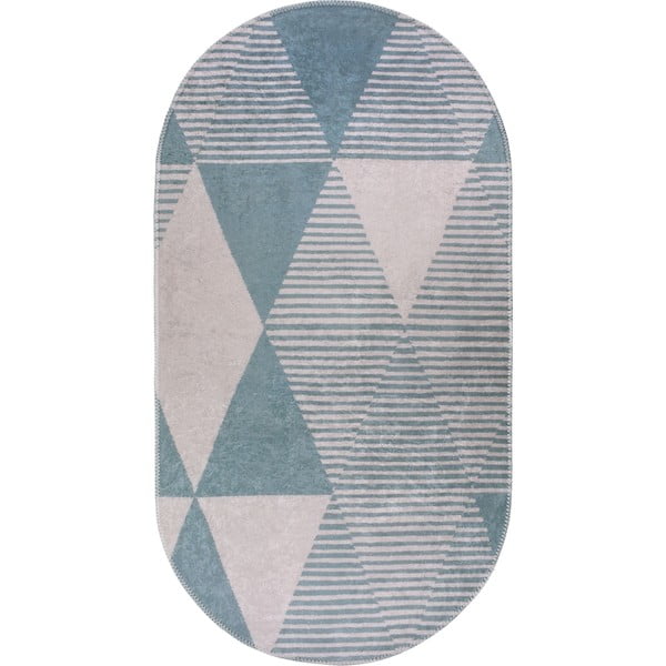 Kék mosható szőnyeg 80x120 cm Oval – Vitaus