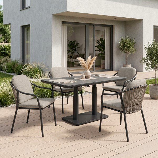 Világosbarna fém kerti szék Edvige – Bizzotto-image-1