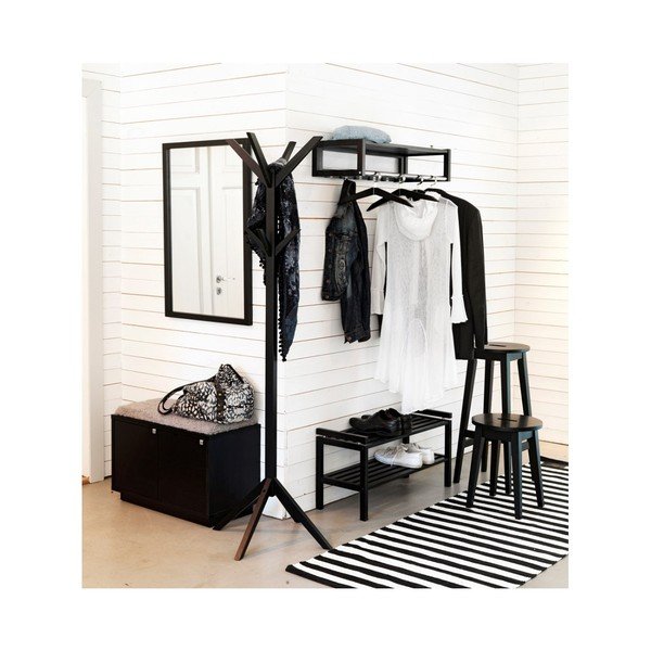 Fekete ülőkés cipőtartó Confetti – Rowico-image-3