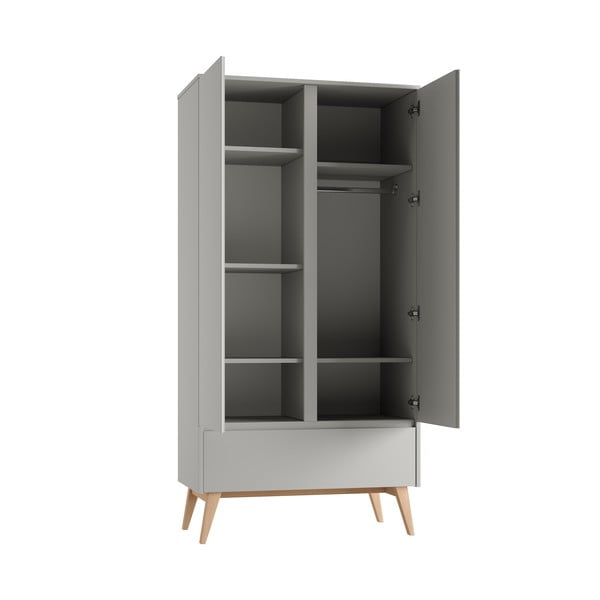 Szürke gyerek ruhásszekrény 100x52,5 cm Swing – Pinio-image-1