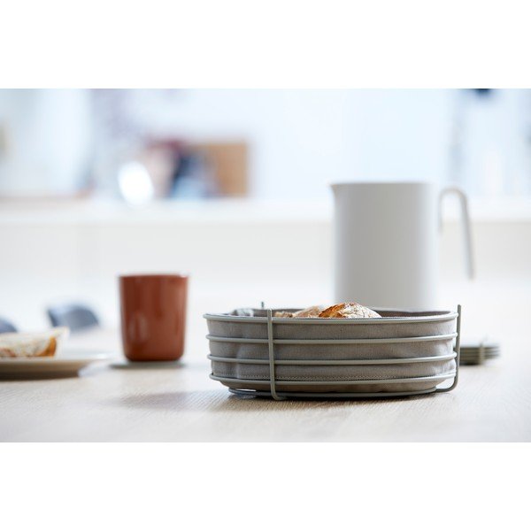 Singles szürke pékárutartó kosár pamut betéttel - Zone-image-2