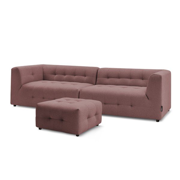 Sötét rózsaszín kanapé 324 cm Kleber - Bobochic Paris-image-3