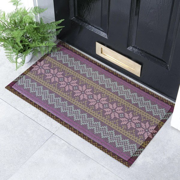 Újrahasznosított műanyag lábtörlő 40x70 cm Fair Isle  – Artsy Doormats-image-1