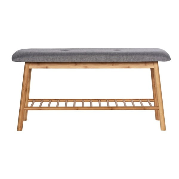 Szürke-barna bambusz ülőkés cipőtartó Bahari – Wenko-image-2