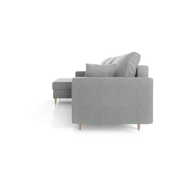 Aubrieta szürke kinyitható kanapé tárolóhellyel, bal oldali - Mazzini Sofas-image-4