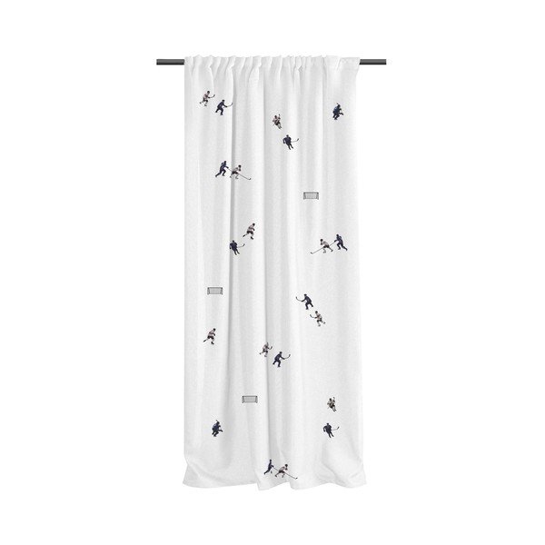 Fehér pamut-szatén gyerek függöny 110x250 cm Ice Hockey – Butter Kings