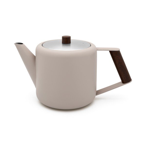 Bézs rozsdamentes acél teáskanna 1,1 l Duet Boston – Bredemeijer