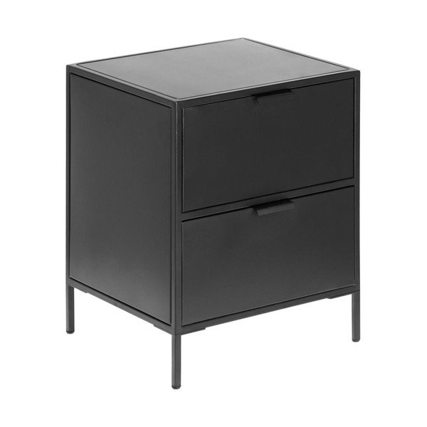 Fekete acél éjjeliszekrény Shantay – Kave Home-image-2