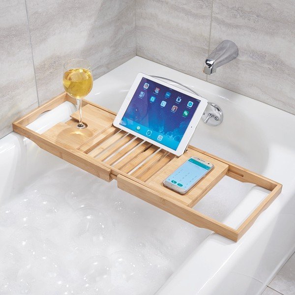 Formbu állítható bambusz fürdőkád tálca - iDesign-image-1