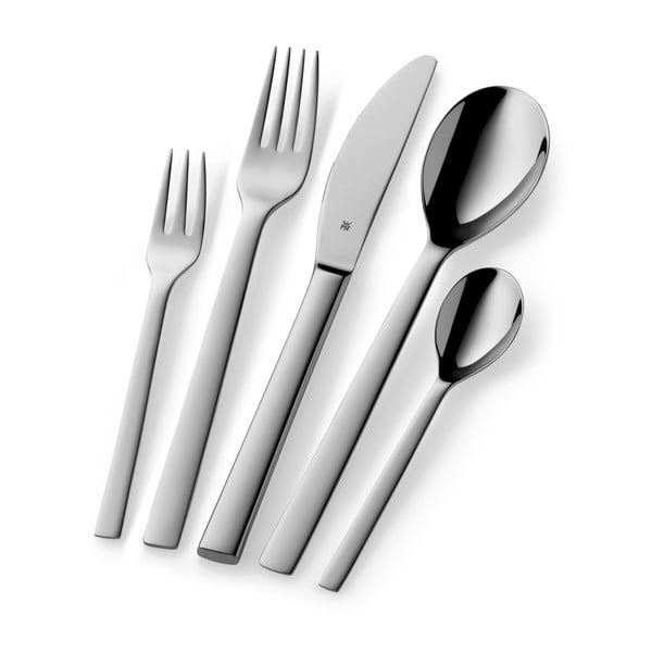 Fényes ezüstszínű rozsdamentes acél evőeszköz készlet 30 db-os Atria – WMF-image-2