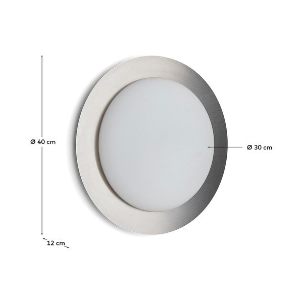 Szürke LED fali lámpa ø 40 cm Novae – Kave Home-image-4