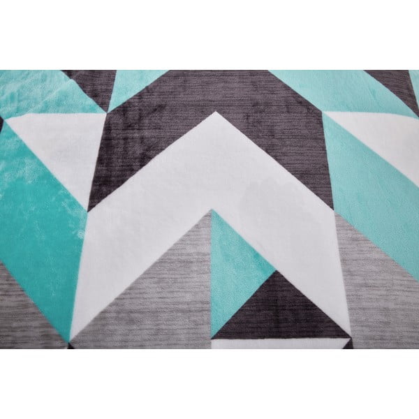 Szürke-türkiz egyszemélyes mikroplüss ágyneműhuzat 140x200 cm Abstract  – My House-image-4